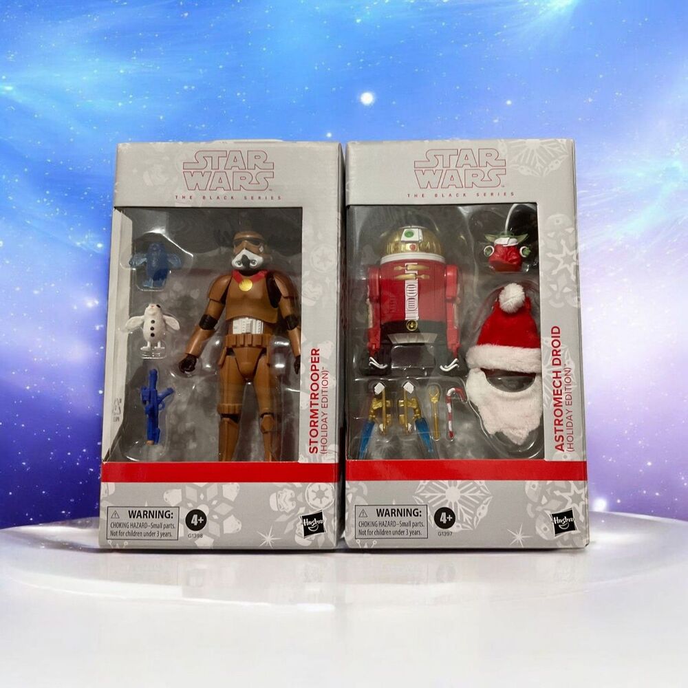 NEW 2025 Star Wars Black Series 6" HOLIDAY EDITION LOT Stormtrooper + Astromech